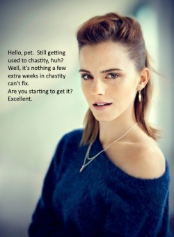 chastityfemdom:  Emma Watson, a dream mistress. 