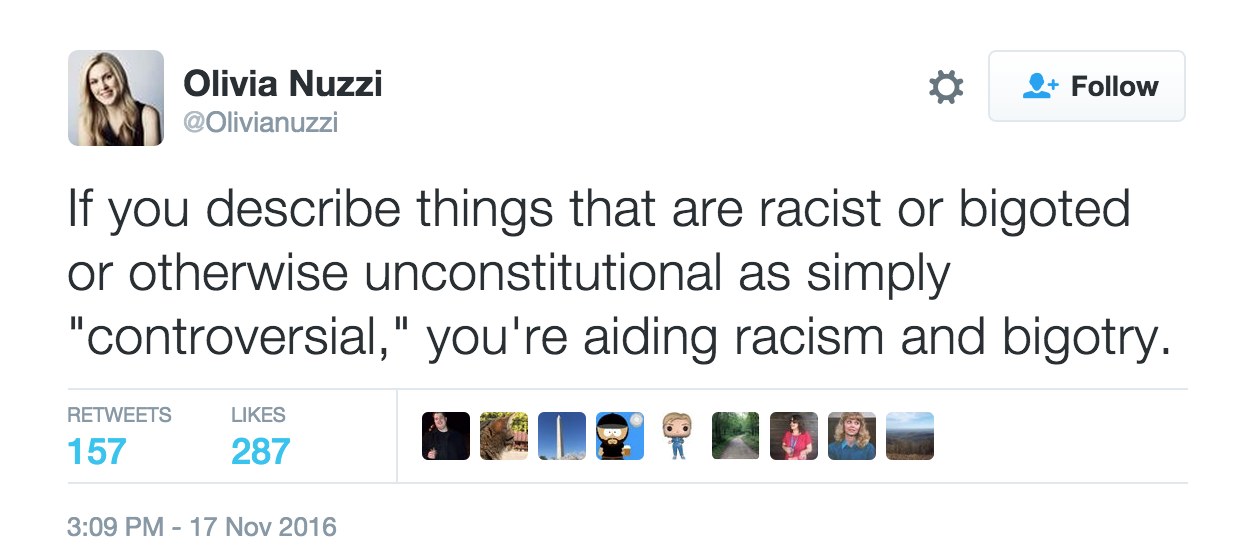 mediamattersforamerica:  Calling racist and bigoted remarks “controversial”