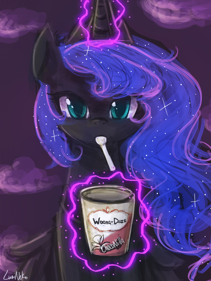 tehlumineko:  belated 30minutechallenge - (Princess Luna! It must get boring watching