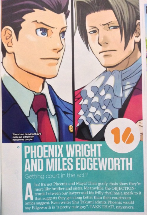 ositia:remember when phoenix and edgeworth were in the top 25 nintendo couples in nintendo gamer fou