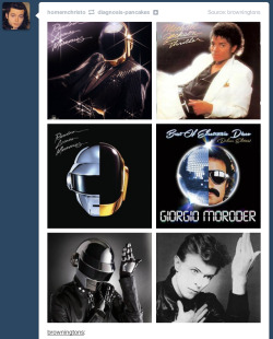 thedafthouse:  Didn’t want to reblog the original post, but just pointing out, that Moroder cover is fan made, the Bowie ‘Heroes’ cover version with Thomas was for an interview and shoot that related to Bowie, and the Thriller RAM cover with Guy
