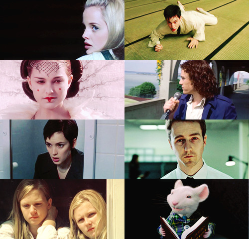 lionswolf:  film meme | one year  1999: fight club, girl interrupted, american beauty,