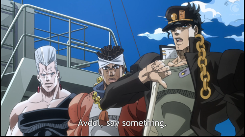 petite-guignol:  egglayinkakyoin:  lorddio:  Jotaro ‘Im bad at one liners and have to ask othe