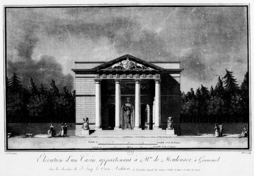 Jean Jacques Lequeu (1757-1826), Elevation d'un casin, appartenant à Mme de Meulenaer, à Grawensel