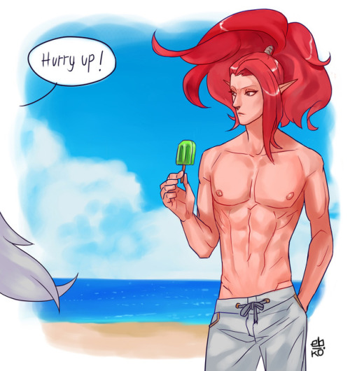 Another day at the beach. Seems like Shuten just had a change of mind.. And heart.