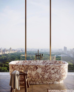 genterie:  Bath Room at the Steinway Tower, New York City (designed by Banda)