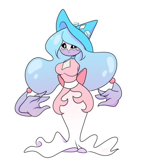 nezziemonster: Fused a Froslass and Hatterene. Meet Froslarene! Kinda digging the one with no lines 