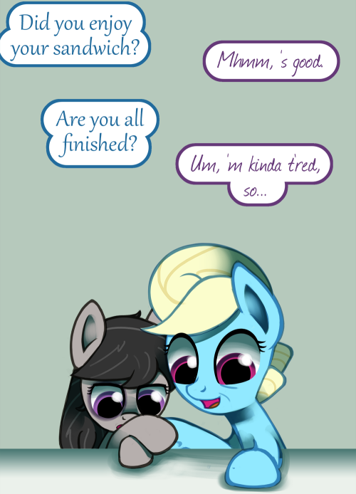 ask-canterlot-musicians:No food leaves the table. We’re not animals. ;w; <3