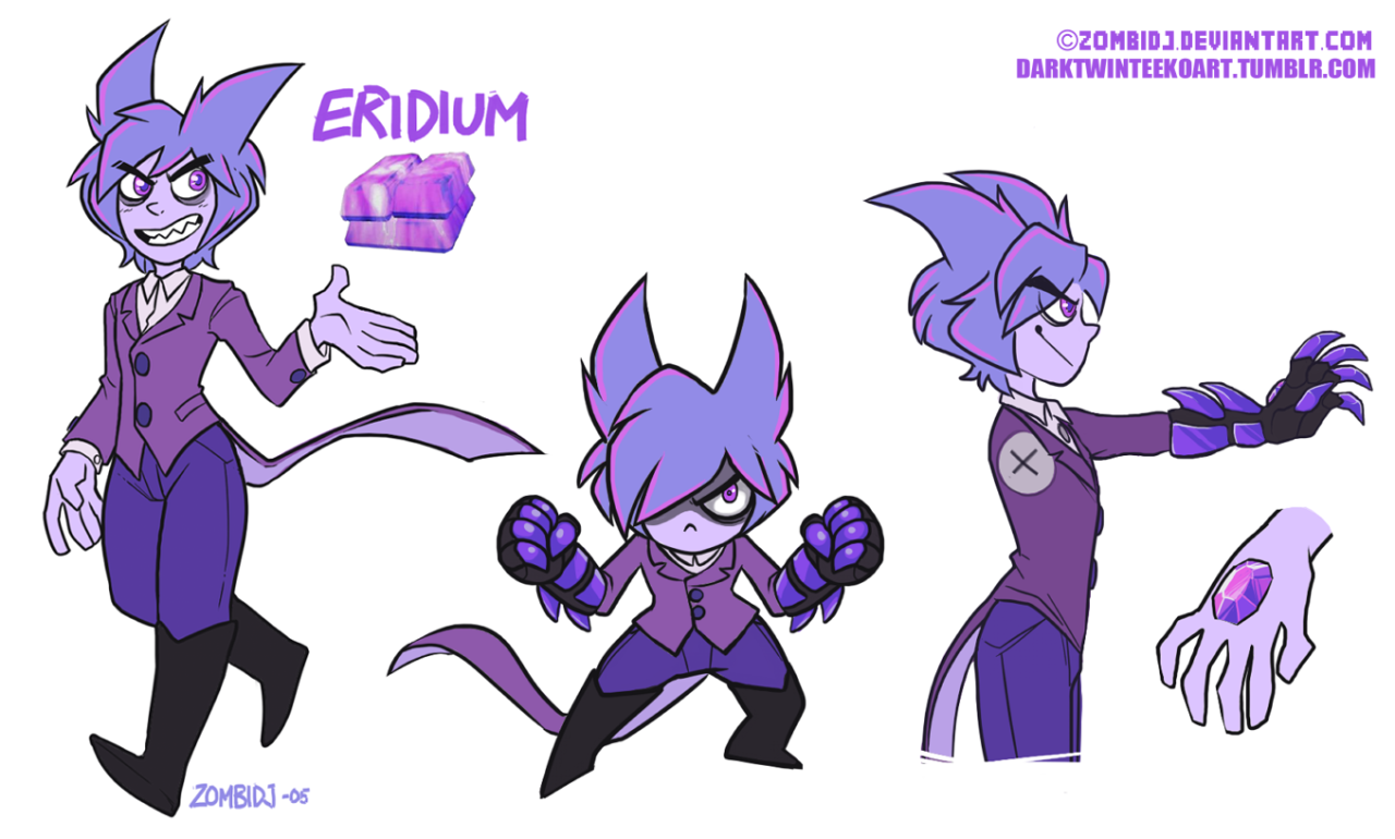 ZombiDJ's Art Corner — Gem Type: Eridium Weapon: Claw Gauntlets