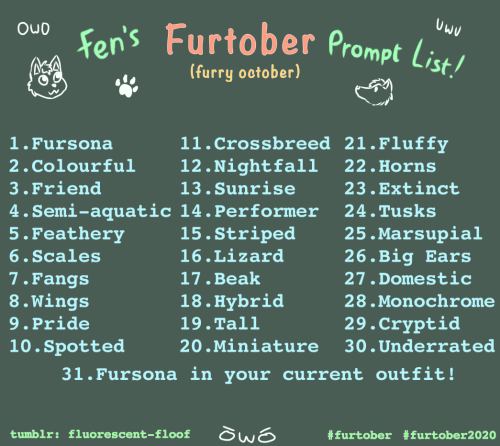 Aight here we go!! I’ve made my first and probably only totally-not-inktober prompt list!I’m not a g