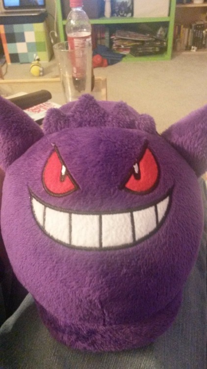 My wonderful Gengar slippers, perfect for cozy painting sessions