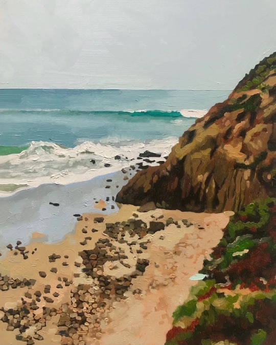 leahgardner-art:Pictures of Malibu. Oil on panel, 2021 and 2022 