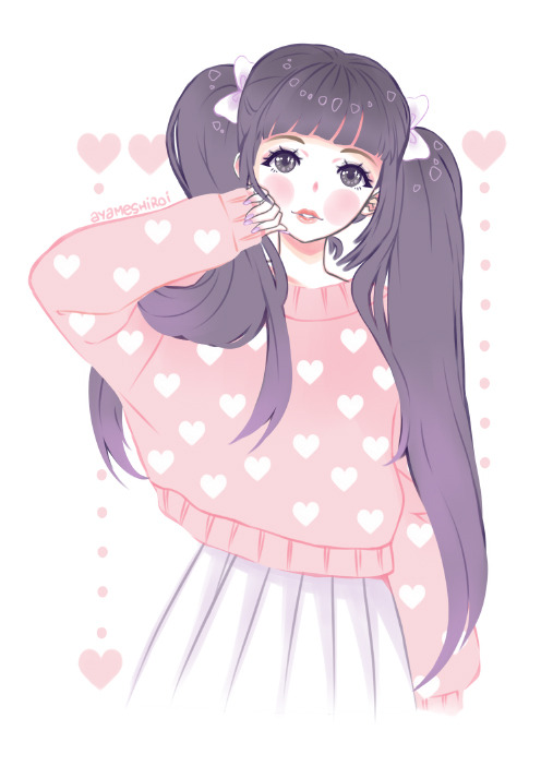 ayameshiroi:  Commission for lovely Naomilku she is so pretty and cute (｡・//ε//・｡) ～♥