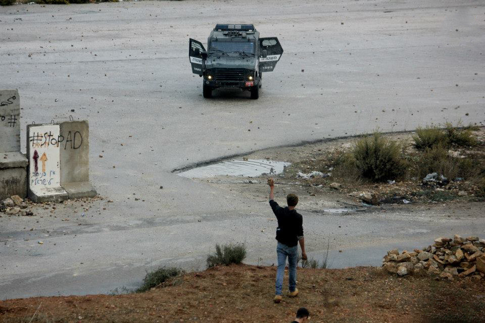 momo33me:  Confrontations in front of Ofer prison Today . 31 October 2014 