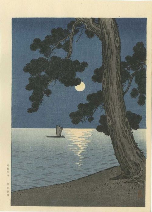 fujiwara57:月光 gekkō : Clair de lune Arai Yoshimune 新井芳宗 (1873-1945).