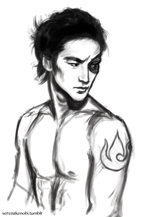 serenakenobi:  Adult Zuko - quick sketch. Reference is Kim Sang Bum. He better show up soon. Either 