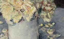  Yellow Roses in a Vase, Gustave Caillebotte (detail) 