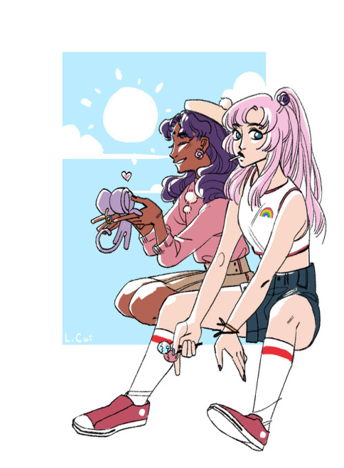 potatart: I watched utena recently and decided to doodle these gals to give myself a break from work