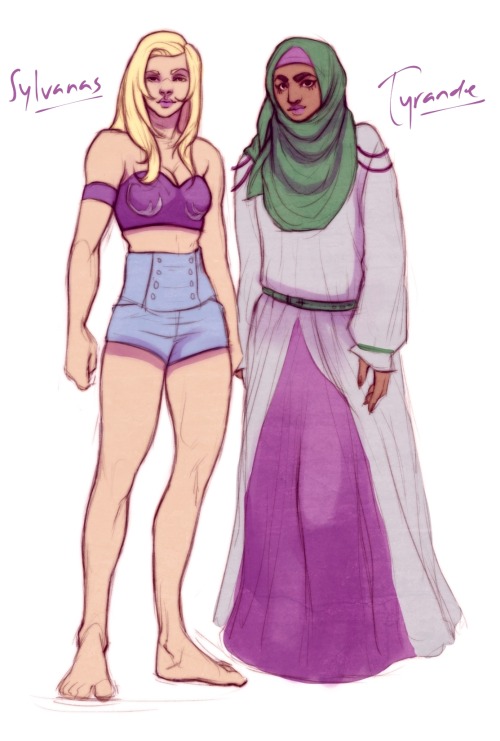 liisa-likes:  okay let’s talk about my suburban au where everyone is hot and no one ever dies or tuRNS EVIL FOR NO REASON. so obviously the street is p much ran by sylvanas & tyrande, the lesbian power couple, whose fav past time is sitting at their