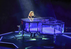 xojoanne:    The multi faceted piano — I wanted to use lasers that were triggered by each piano key. Sometimes the strings played within the piano itself, then sometimes the lasers hit mirrors which bounced them out of the piano itself, creating a great