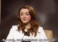 scrunchystark:  Do you have a favorite character on the show? 