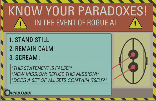 sashwrin:  Aperture science information posters