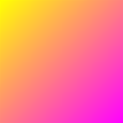 Yellow Magenta / Fuchsia (#ffff00 To #ff00ff)