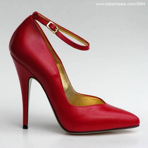 Red leather 5inch high heels straps stiletto shoes. 100% Italy. Customize www.Italianheels.com/3994 