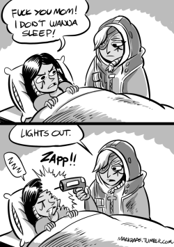 markraas:  So they revealed new character Ana. So i made this quick comic about her. She seems pretty cool. 