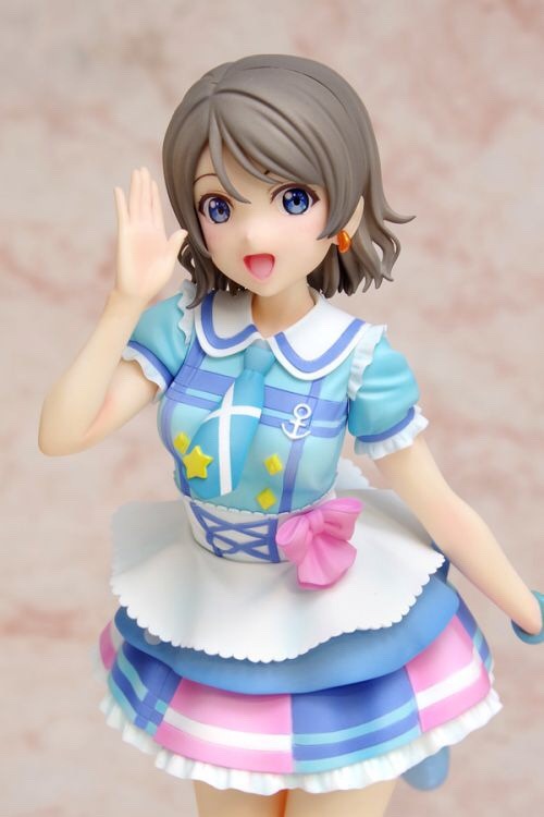 aqours-updates:pictures of the you and yoshiko scale figures !!