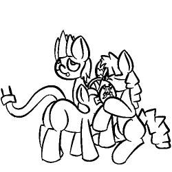 candycoats:  Comission WIP for Short Circuit.  I don’t feel very good today, so I didn’t color this…i’m sorry, so so sorry…  Dat lucky kirin~