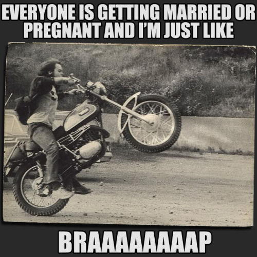 My friend Jessica posted a (very pixelated and fuzzy) version of this to her instagram- I snorted I laughed so hard.
Had to make a new version… for everyone who’s just enjoying brappin’ about on their motorcycle right now.