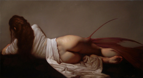 angelihabitant: Roberto Ferri, “Paradiso Perduto (Paradise Lost)”, Oil on Canvas, 2011   “Naiade (Naiad) ”, Oil on Canvas, 2012 “Impalabili Tacce Dal Cielo (Impalpable Tracks from Heaven)”, Oil on Canvas, 2010 