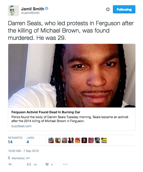 Porn the-movemnt:  Darren Seals, Ferguson activist, photos