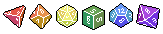 lgbtqaesthetic:  dungeonfemme:  I made some tiny pixel polyhedral die pride banners like the queer tabletop dork I am. please like or reblog if using :-) Part two here with even more pride!bi prideace pridegay pridegenderqueer pridetrans pridepan pride
