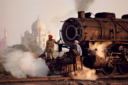 unearthedviews: INDIA. Agra. 1983. Taj and train © Steve McCurry/Magnum Photos