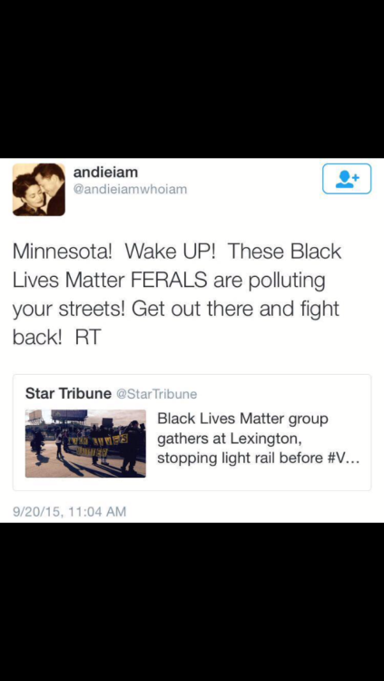 sonoflilb:sipsomelean:This lady, Andie Pauly (married to a police officer) is a racist. She calls al