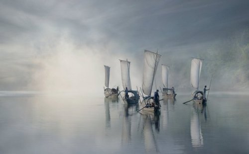 loumargi:Chinese fishermen catch fish, 2016. Photographer Vladimir Proshin (Russian)