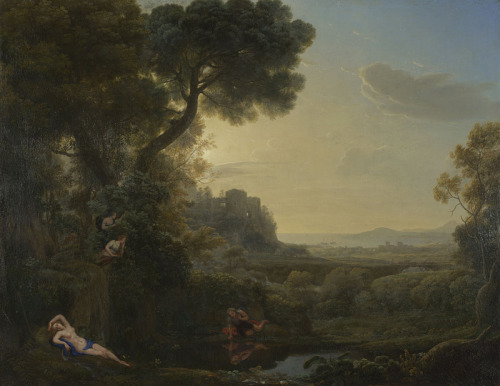 Claude. Landscape with Narcissus and Echo. 1644. Oil on canvas. National Gallery, London.