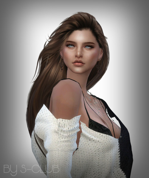 Download at our Patreon - Hairstyle Vanessa -HAIRSTYLE for femalelong hair in the wind, for The Sims