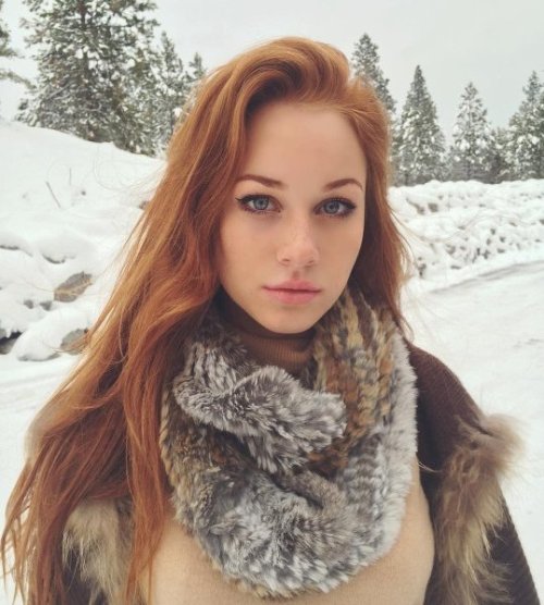 adailyredhead:A redhead in the snow…