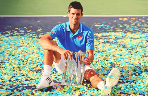 groundstrokes:Novak Djokovic | Indian Wells 2015 Champion↳ def. Roger Federer 6-3, 6-7(5), 6-250th c