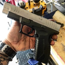 floridaarms:  Sight adjustment for a customer on this @springfieldarmoryinc XD-9 👊🏻#springfield #glock #glock19 #glockporn #weaponsdaily #sickguns #merica #machinegun #hillaryforprison #wheelgun #revolver #pistol #firearm #gun #america #freedom