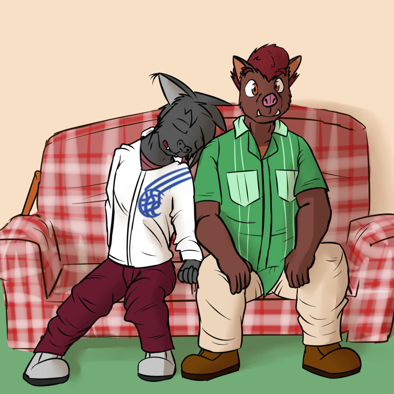 Jorge was far to invested in the game to notice that Ken had fallen asleep on his