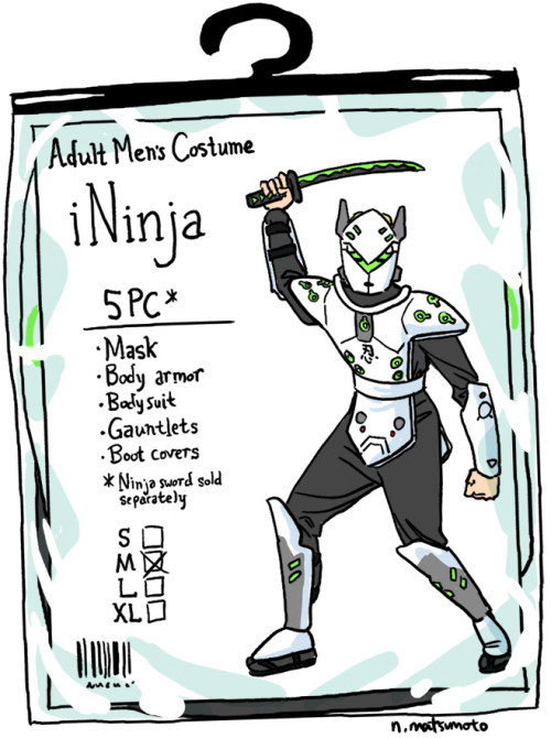 space-coyote: Second set of Overwatch characters as shoddy unlicensed Halloween costumes (First set 