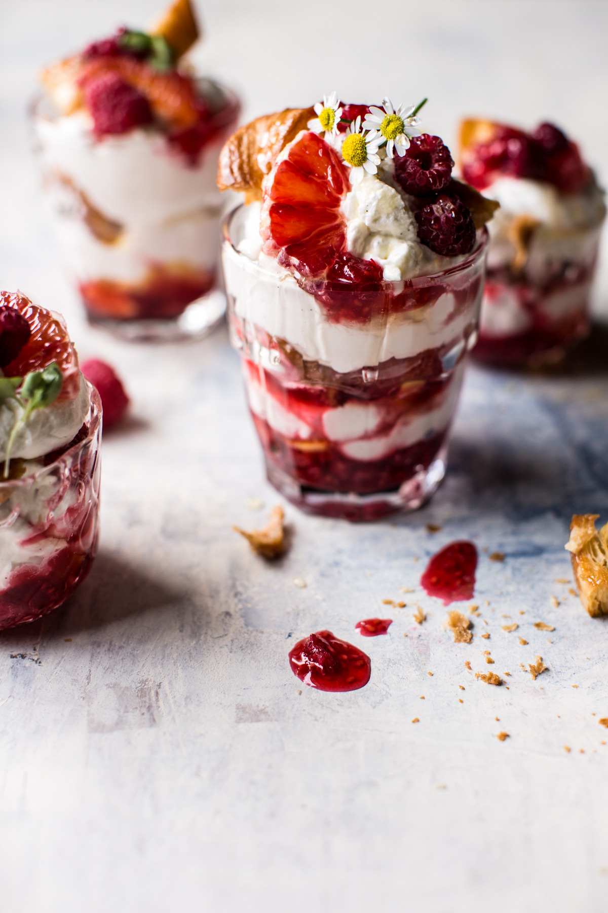 gastronomicgoodies: Raspberry Fools with Honey Butter Croissants
