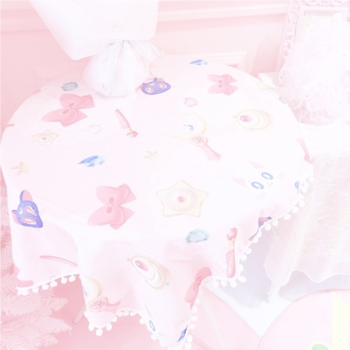 ♡ Pink Sailor Moon Table Cloth (4 Styles) - Buy Here ♡Discount Code: honey (10% off any purchase!!)