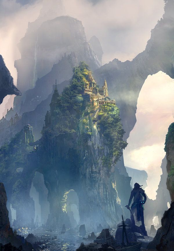 fantasy-art-engine:  Giant Island by EstevusLuis 