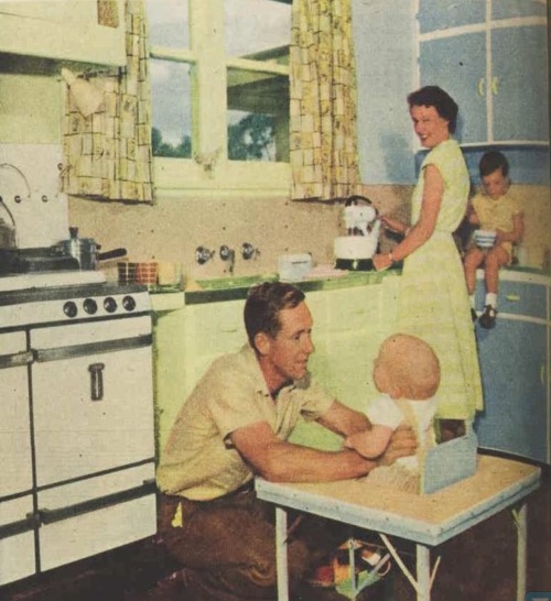 In the kitchen, 1958