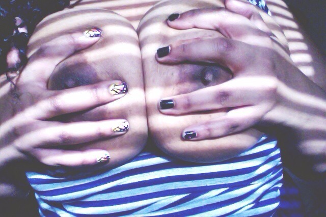sea-ofstardust:  Morning tits ☺️😚😘 nipples are looking pretty big today,